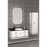 Netdeko Adria 100 Cm Banyo Dolabı Beyaz Siyah - Boy Dolap Dahil Beyaz / Siyah