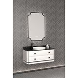 Netdeko Adria 100 Cm Banyo Dolabı Beyaz Siyah - Boy Dolap Hariç Beyaz / Siyah