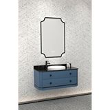 Netdeko Adria 100 Cm Banyo Dolabı Royal Blue Siyah - Boy Dolap Hariç Royal Blue / Siyah