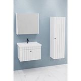 Netdeko Alice 65 Cm Banyo Dolabı Bgn Aynalı - Boy Dolap Dahil Beyaz