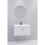 Netdeko Alice 80 Cm Banyo Dolabı Orz Aynalı - Boy Dolap Hariç Beyaz