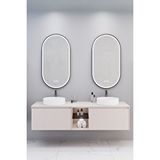 Netdeko Almonde 160 Cm Beyaz Lavabolu Banyo Dolabı Krem