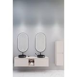 Netdeko Almonde 160 Cm Siyah Lavabolu Banyo Dolabı Krem - Boy Dolap Dahil