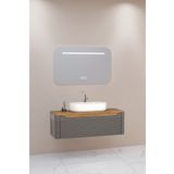 Netdeko Ardino 110 Cm Banyo Dolabı Antrasit Kayın - Boy Dolap Hariç