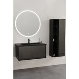 Netdeko Aston 80 cm Siyah Lavabolu Banyo Dolabı - Boy Dolap Hariç