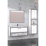 Netdeko Asya 100 Cm Banyo Dolabı - Boy Dolap Dahil Beyaz