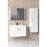 Netdeko Avien 80 cm Banyo Dolabı Bgn Aynalı - Boy Dolap Hariç - Beyaz