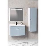 Netdeko Avien 80 Cm Banyo Dolabı Npl Aynalı - Boy Dolap Dahil Beyaz