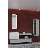 Netdeko Greta 160 Cm Banyo Dolabı - Gri (boy Dolap Dahil)