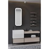 Netdeko Greta 160 Cm Banyo Dolabı - Krem (raf Modül Dahil)