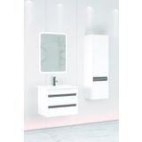 Netdeko Levante 65 Cm Beyaz Lavabolu Banyo Dolabı Cmr Aynalı - Boy Dolap Dahil