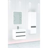 Netdeko Levante 65 Cm Beyaz Lavabolu Banyo Dolabı Cmr Aynalı - Boy Dolap Hariç