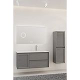 Netdeko Linze 120 Cm Banyo Dolabı - Antrasit (boy Dolap Dahil)