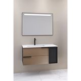 Netdeko Monza 100 Cm Banyo Dolabı - Boy Dolap Hariç Siyah /Spectrum Rose