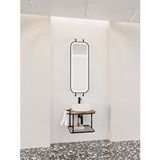Netdeko Onika 55 Cm Beyaz Lavabolu Banyo Dolabı - Grt Led Aynalı Siyah