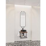 Netdeko Onika 55 Cm Siyah Lavabolu Banyo Dolabı - Grt Led Aynalı