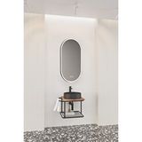 Netdeko Onika 55 Cm Siyah Lavabolu Banyo Dolabı - Lts Led Aynalı