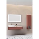 Netdeko Parma 120 Cm Banyo Dolabı - Bordo / Kaman Ceviz (boy Dolap Dahil)