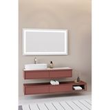 Netdeko Parma 120 Cm Banyo Dolabı - Bordo / Kaman Ceviz (çekmeceli Alt Modül Dahil)
