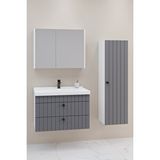 Netdeko Petit 80 Cm Banyo Dolabı Bgn Aynalı - Boy Dolap Dahil Beyaz