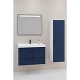 Netdeko Petit 80 Cm Banyo Dolabı Lvn Aynalı - Boy Dolap Dahil Beyaz