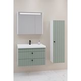 Netdeko Petit 80 Cm Banyo Dolabı Npl Aynalı - Boy Dolap Dahil Beyaz