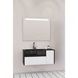 Netdeko Sable 85 Cm Siyah Lavabolu Banyo Dolabı - Siyah Beyaz Siyah / Beyaz