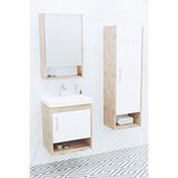 Netdeko Samba 50 Cm Banyo Dolabı - Boy Dolap Dahil Dorado / Beyaz