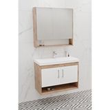 Netdeko Samba 80 Cm Banyo Dolabı - Boy Dolap Hariç Dorado / Beyaz