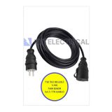 Netelectrical Kauçuk Tekli Seyyar Uzatma Kablosu - 3x1.5 Ttr Kablo Siyah - 2 Metre