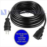 Netelectrical Kauçuk Tekli Seyyar Uzatma Kablosu - 3x2.5 Ttr Kalın Kablo Siyah - 55 Metre (Elektrikli Araç Şarjı ve Karavan Içi Kullanım)