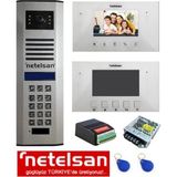 NETELSAN 2 DAİRE KARVOX GÖRÜNTÜLÜ 4.3" İNÇ DİAFON SETİ