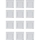 Netelsan Byobu Parlak Gümüş Tekli Anahtar (Çerçeve Dahil) 12 Adet - ÇERÇEVE DAHİL