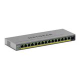 Netgear 16 Bağlantı Noktalı Gigabit Ethernet Poe+ Kolay Akıllı Yönetilebilir Anahtar - 15 Poe+ Bağlantı Noktası İle 180 W, 1 X Sfp, Fansız,