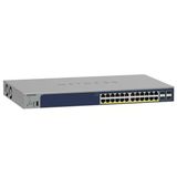 Netgear 28 Bağlantı Noktalı Poe Gigabit Ethernet Akıllı Anahtar (Gs728tpp), Yönetilen, Insight Bulut Yönetimi, 24 Poe+ @ 380 W, 4 1G Sfp, Masaüstü, Raf Montajlı, Ömür Boyu Garanti