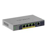 Netgear 5 Bağlantı Noktalı Gigabit Ethernet Poe+ Kolay Akıllı Yönetilebilir Anahtar - 4 120 W Poe+ Bağlantı Noktalı, Fansız, Masaüstü Veya