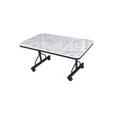 Netoc Metal Ayaklı Tekerlekli Orta Sehpa 70x110 Mutfak Masası Yükseklik 55cm DEMONTE