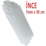 Netodak Mum Silikon Ince 7 mm x 30 cm Sıcak Mum Silikon Çubuk Uç 1 kg (80 Adet)