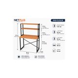 NETPLUSMOBİLYA 2 RAFLI METAL DERS CALIŞMA MASASI LAPTOP VE BİLGİSAYAR MASASI