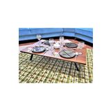 NETPLUSMOBİLYA Katlanır Yer Sofrası Hamur Açma Sunum Masası Ceviz 60x90 cm