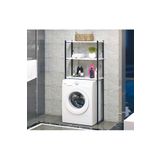 NETPLUSMOBİLYA LENA BANYO RAFI COK AMACLI RAF ÇAMAŞIR MAKİNESİ ÜSTÜ RAFI