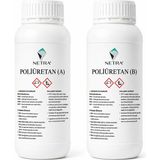 netra Poliüretan Sıvı Plastik Reçine Birinci Kalite Kırılmaz Ürünler İçin 2 Kg Set ( 1 Kg A bileşeni + 1 Kg B bileşeni )