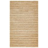 NETRA S-1152 NATURAL XW Farklı Örgü Dokusuna Sahip El Dokuma Naturel Jüt Hasır Halı, Naturel, 80 x 300