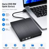 Netra Teknoloji Güvenlik USB 3.0 Harici Optik Sürücü – Cd/dvd Okuyucu & Yazıcı (Windows / Mac Uyumlu)