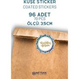 Netsan Etiket Ramadan Kareem Yazılı Ramazan Temalı 96 Adet 3 5 cm Yapışkanlı Etiket