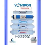 Netsu 5 li Su Arıtma Filtre Seti, Vontron Membranlı Kapalı Kasa Su Arıtma Cihazı Filtresi