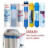 Netsu -7 li Su Arıtma Filtre Seti-Bmb Ro 10 ,Lifetech, Conax uyumlu Açık Kasa Su Arıtma Cihazı Filtresi