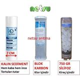 netsu arıtma -Daire, Bina Girişi Su Arıtma 3 lü yedek Filtresi, Tortu-Karbon-kireç önleyici/silifoz