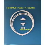netsu arıtma -Su Arıtma Sistemleri için Yedek Parça -5 m Hortum + Ara Vana + Te +Uzatma