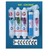Netsu NSF+COCONAT-Kapalı Kasa Su Arıtma Cihazı Filtresi,5 li Filtre